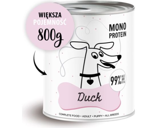 PAKA ZWIERZAKA Pepe Duck - wet dog food - 800g Suņu barība