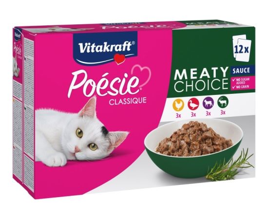 VITAKRAFT Poésie Classique Meaty choice - wet cat food - 12 x 85g Kaķu sausā barība