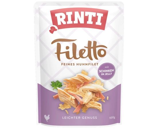 RINTI Filetto Chicken fillet with ham - wet dog food - 100g Suņu barība