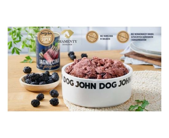 John Dog BERRY Adult jagnięcina z jeżynami 800g Suņu barība