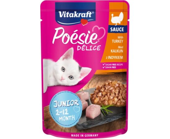 VITAKRAFT POESIE DELICE JUNIOR turkey - wet cat food - 85 g Консервы кошек