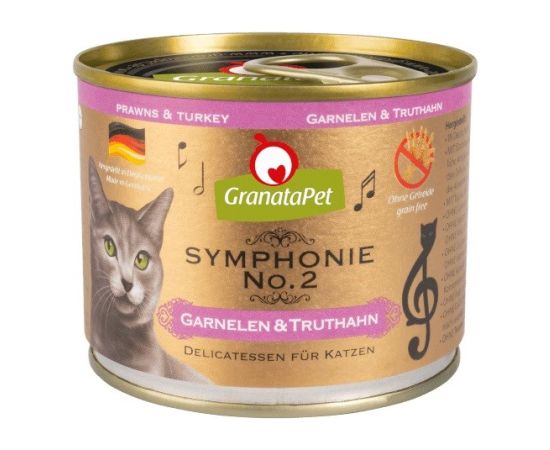 Fox4pets GRANATAPET Symphonie  No.2 Prawns and turkey - wet cat food - 200g Kaķu konservi
