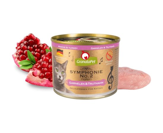 Fox4pets GRANATAPET Symphonie  No.2 Prawns and turkey - wet cat food - 200g Kaķu konservi