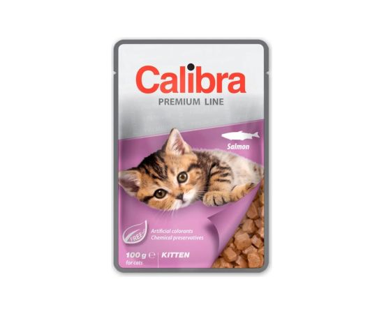 CALIBRA Cat Premium Kitten Salmon - wet cat food - 100g Kaķu konservi