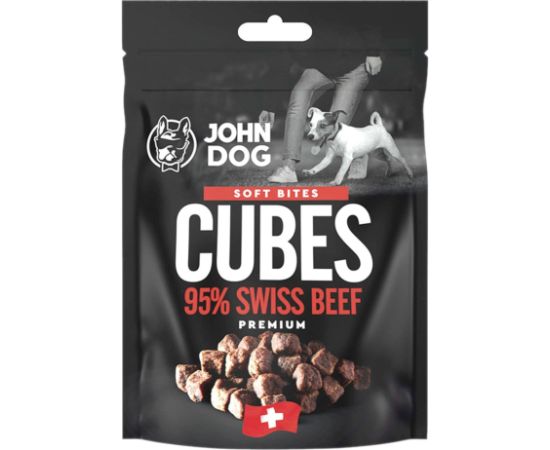 JOHN DOG Soft Bites Cubes Beef 95%  - Dog treat - 120g Suņu barība