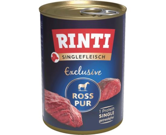 RINTI Singlefleisch Exclusive Horse - wet dog food - 400g Suņu barība