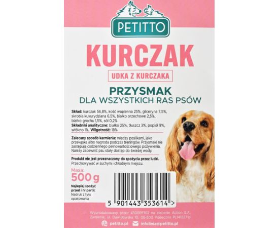 PETITTO Chicken legs - dog treat - 500g Suņu barība