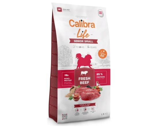 CALIBRA Dog Life Senior Small Fresh Beef - dry dog food - 1,5kg Suņu barība