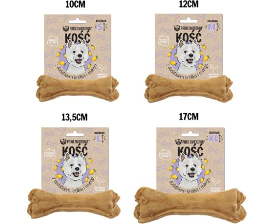 PAKA ZWIERZAKA Bone with rabbit and mango M 12 cm - dog treat - 55g Suņu barība