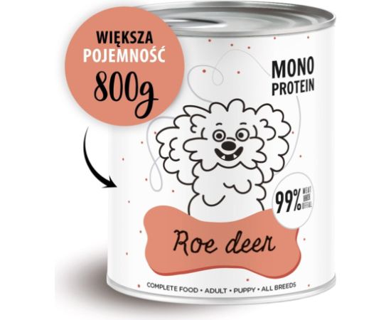 PAKA ZWIERZAKA Pepe Roe deer - wet dog food - 800g Suņu barība