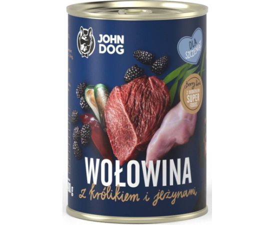 John Dog BERRY wołowina i królik z jeżynami400g Suņu barība