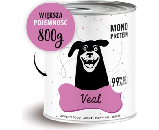 PAKA ZWIERZAKA Pepe Veal - wet dog food - 800g Suņu barība