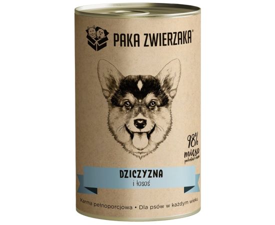 PAKA ZWIERZAKA Game and salmon - wet dog food - 400g Suņu barība