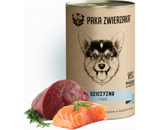 PAKA ZWIERZAKA Game and salmon - wet dog food - 400g Suņu barība