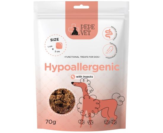 Paka Zwierzaka PEPE VET Hypoallergenic Insect 70g Suņu barība