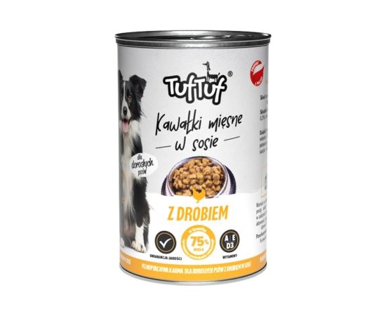 Tuftuf TUF TUF Chunks in gravy with poultry - wet dog food - 415g Suņu barība
