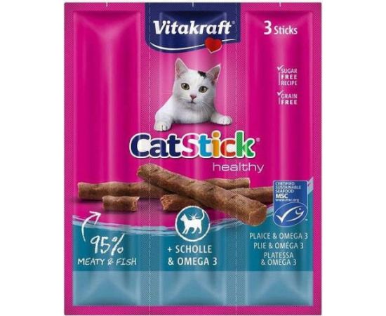 VITAKRAFT CatStick Mini with flounder and Omega-3 - cat treats - 3 pcs Сухой корм для кошек
