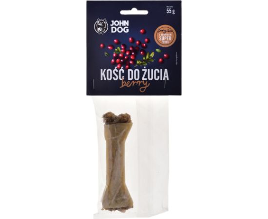 JOHN DOG Chewing bone Berry with cranberry - dog chew - 12 cm Suņu barība