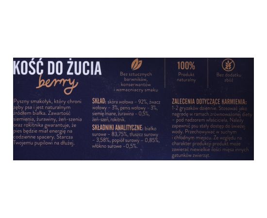 JOHN DOG Chewing bone Berry with cranberry - dog chew - 12 cm Suņu barība