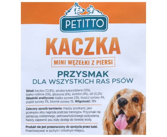 PETITTO Duck breast mini knots - dog treat - 500 g Suņu barība