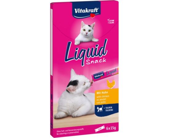 VITAKRAFT Liquid Snack Chicken - cat treats - 6 x 15g Сухой корм для кошек