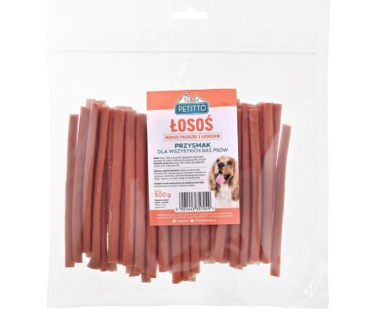 PETITTO Kabanosy z łososia przysmak dla psa 500g Suņu barība