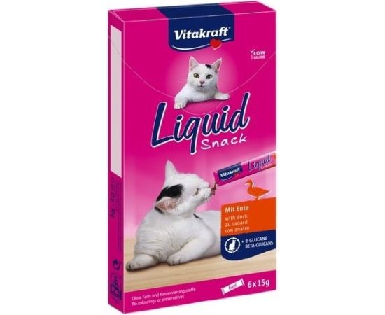 VITAKRAFT Liquid Snack Duck - cat treats - 6 x 15g Сухой корм для кошек