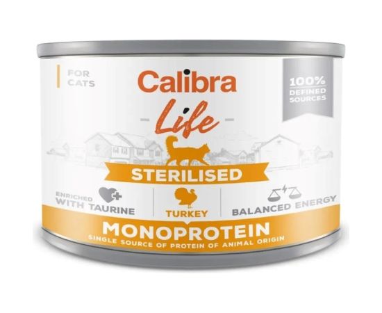 CALIBRA Cat Life Sterilised Turkey - wet cat food - 200g Kaķu konservi