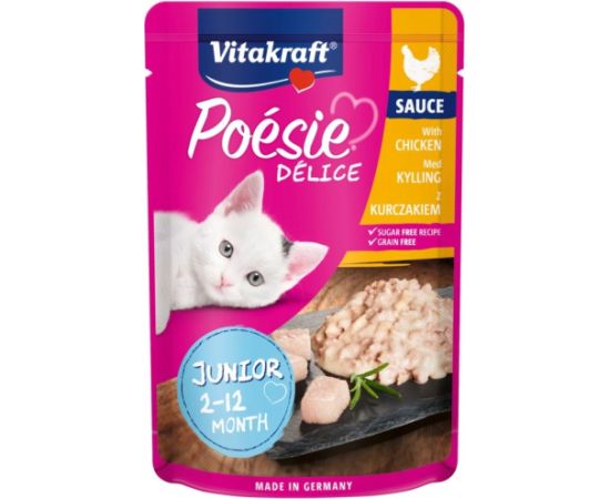 VITAKRAFT POESIE DELICE JUNIOR chicken - wet cat food - 85 g Kaķu konservi