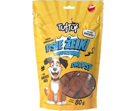 Tuftuf TUF TUF Dog gummies - pork drops - dog treat - 80g Suņu barība