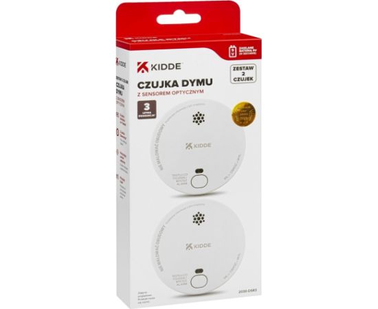 Zestaw dwóch czujek dymu 2030-DSR3 KIDDE Detektori