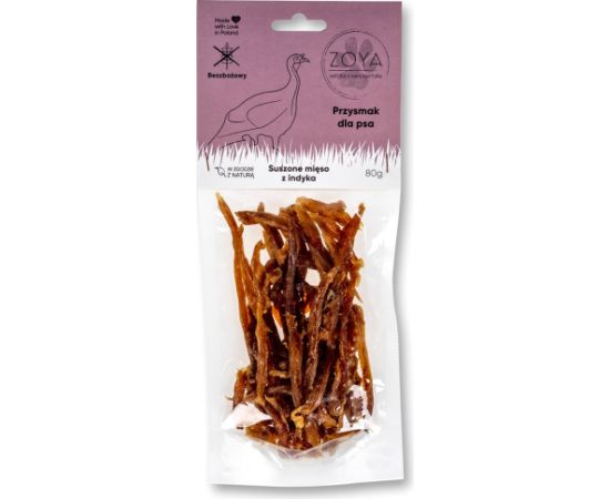 ZOYA Turkey meat - dog treat - 80g Suņu barība