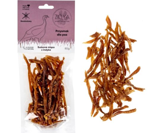 ZOYA Turkey meat - dog treat - 80g Suņu barība