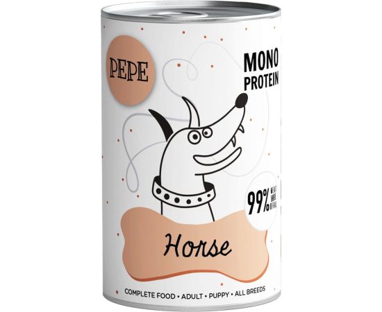 PAKA ZWIERZAKA Pepe Horse - wet dog food - 400g Suņu barība