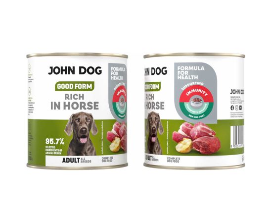 John Dog GOOD FORM DOROSŁY KONINĘ KARMA 800g Suņu barība