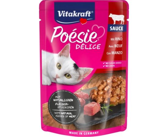 VITAKRAFT POESIE DELICE beef - wet cat food - 85 g Kaķu konservi