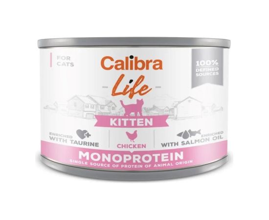 CALIBRA Cat Life Kitten Chicken - wet cat food - 200g Kaķu konservi