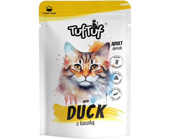 Tuftuf TUF TUF with duck - wet cat food - 300g Консервы кошек