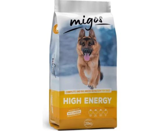 Hurtownia Karm MIGOS High Energy Chicken - dry dog food - 20kg Suņu barība