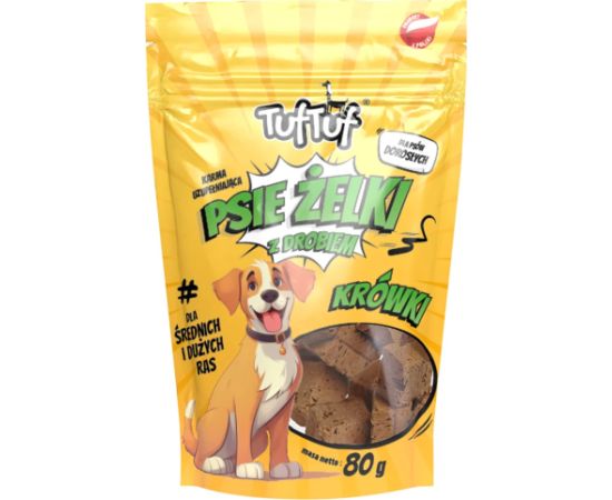 Tuftuf TUF TUF Psie żelki - poultry fudge - dog treat - 80g Suņu barība