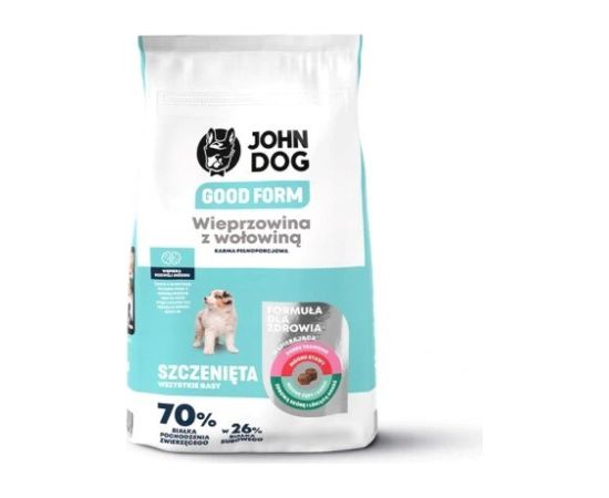 JOHN DOG Good Form Puppy Pork with beef  - dry dog food - 12 kg Suņu barība