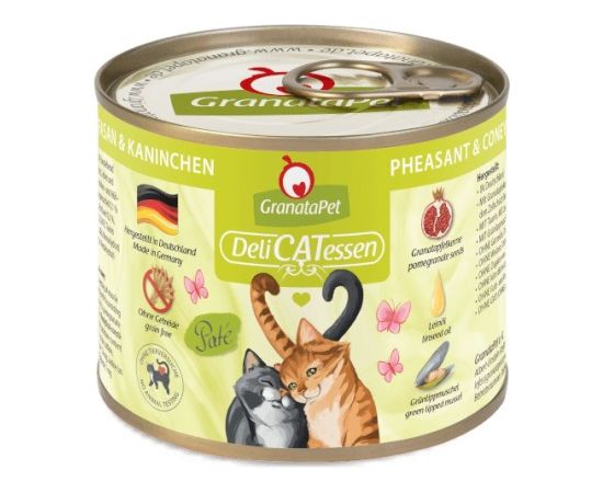 Fox4pets GRANATAPET DeliCATessen Pheasant and coney - wet cat food - 200g Консервы кошек