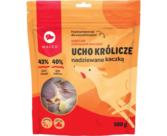MACED Duck with rabbit ear - dog chew - 500g Suņu barība