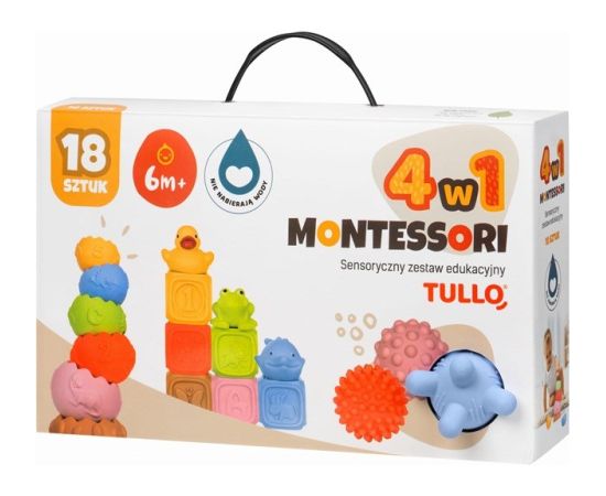 Tullo Sensory blocks – Montessori educational set, 18 pieces Jaunumi, Bērnu preces