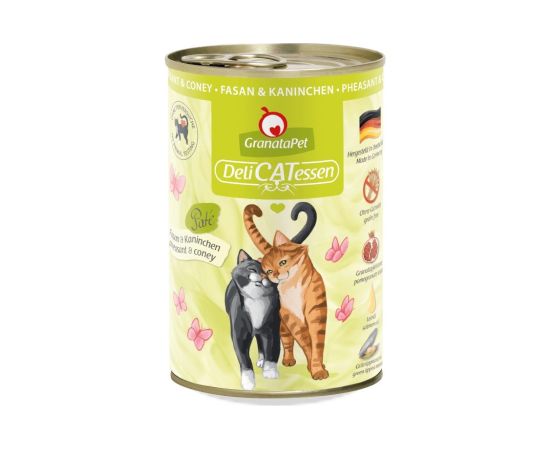 Fox4pets GRANATAPET DeliCATessen Pheasant and coney - wet cat food - 400g Консервы кошек