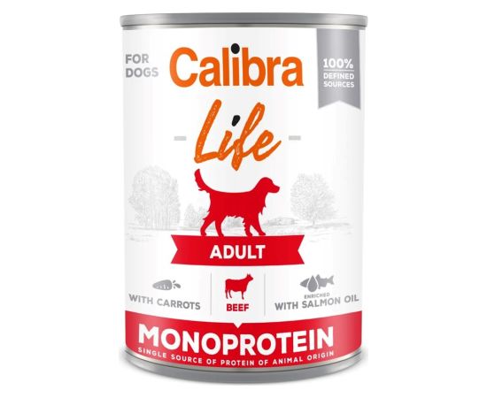 CALIBRA Adult Beef with carrots - wet dog food - 400g Suņu barība