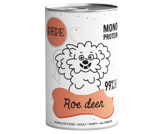 PAKA ZWIERZAKA Pepe Roe deer - wet dog food - 400g Suņu barība