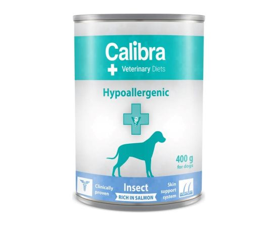 CALIBRA VD Dog Hypoallergenic Insect&Salmon - wet dog food - 400g Suņu barība