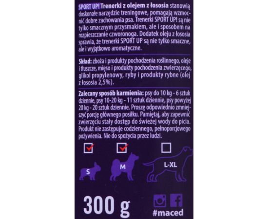 MACED Sport Up! Salmon oil - Dog treat - 300g Suņu barība