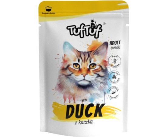 Tuftuf TUF TUF with duck - wet cat food - 100g Kaķu konservi